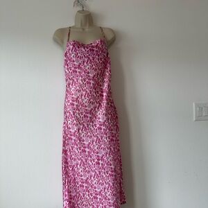 Pink Patterned Women's Dress
